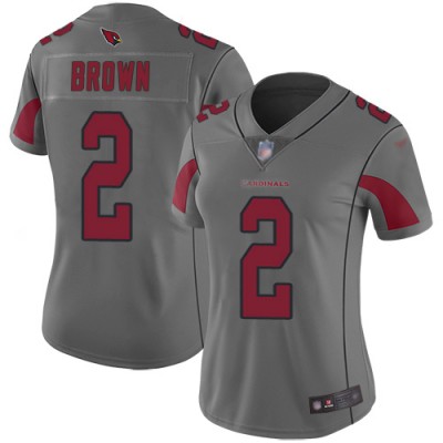 Nike Arizona Cardinals #2 Marquise Brown Silver Women's Stitched NFL Limited Inverted Legend Jersey